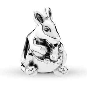 Pandora Kangaroo & Baby Sterling Silver Charm